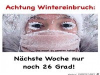 Achtung Wintereinbruch