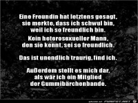 sie merkt, dass ich schwul bin.......