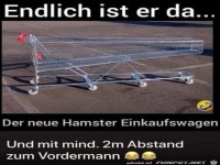 Der Einkaufswagen fr Hamsterkufe