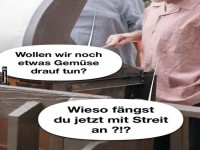 Gem�sekrieg am Grill!