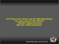 Ich freue mich immer auf den Monatsanfang