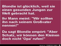 Blondie ist gl�cklich.....