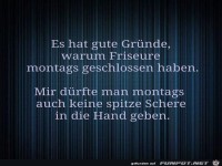 Friseure haben montags zu