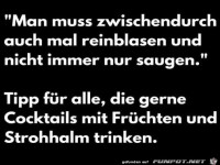 Super Tipp f�r Cocktail-Trinker