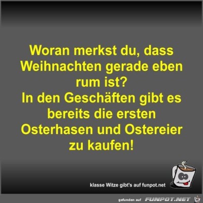 Woran-merkst-du,-dass-Weihnachten-gerade-eben-rum-ist?.jpg von Fossy