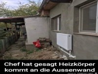 Heizk�rper an der Au�enwand