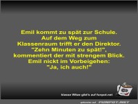 Emil kommt zu sp�t zur Schule