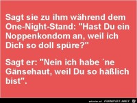 sagt sie zu ihm......