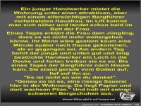 Ein junger Handwerker mietet die Wohnung unter einer...