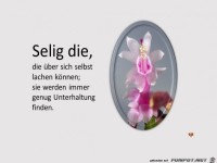 selig die die ueber sich selbst lachen koennen