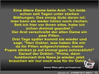 Eine �ltere Dame beim Arzt