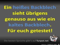 Hei�es Backblech