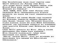 Die Schöpfung war schon fast fertig