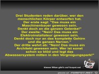 Drei Studenten reden dar�ber