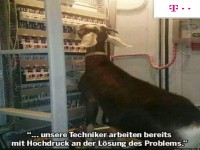 Der Techniker arbeitet dran