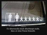 Lustige Darstellung von Familienleben