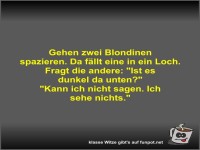 Gehen zwei Blondinen spazieren
