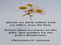 glaub an dich selbst