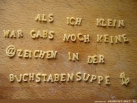  @-Zeichen in der Buchstabensuppe