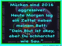 Muecken sind agrressiver geworden 2016