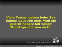 Viele Frauen geben beim Sex keinen Laut von sich
