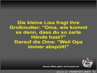 Die kleine Lisa fragt ihre Gro�mutter
