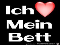 Ich liebe mein Bett