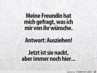 Ich w�nsche mir was von meiner Freundin
