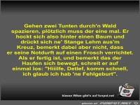 Gehen zwei Tunten durch'n Wald spazieren