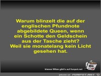 Warum blinzelt die auf der englischen Pfundnote abgebildete