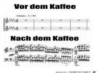 Vor und nach dem Kaffee