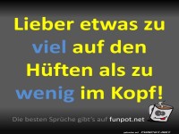 Zu viel auf den Hüften