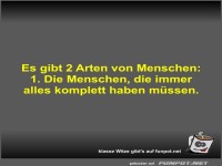 Es gibt 2 Arten von Menschen
