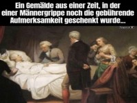 Historisches Gemlde und Mnnergrippe