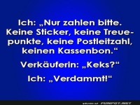 Keks-Kompromiss bei der Kasse!