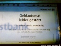 Gestoerter Geldautomat