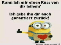 einen Kuss leihen.......