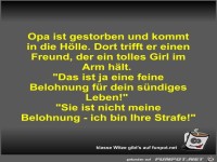 Opa ist gestorben und kommt in die H�lle