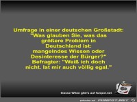 Umfrage in einer deutschen Großstadt