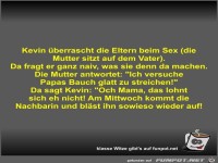 Kevin �berrascht die Eltern beim Sex (die Mutter sitzt auf