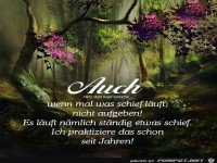 Wenn auch manchmal was schief luft