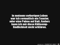 Sehr k�lteempfindlich