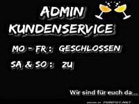 Admin Kundenservice �ffnungszeiten