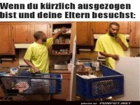 Besuch bei den Eltern nach Auszug