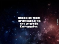 Mein Zeh geht auf Partytour