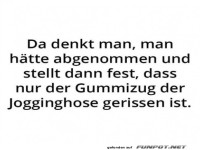 Wenn der Jogginghosen-Traum zerplatzt