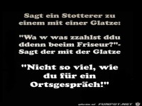 sagt ein Stotterer