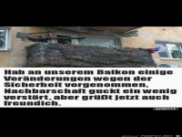 Sicherheitsvorkehrungen am Balkon