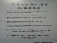 Nicchtraucher sind Sch�dlinge......