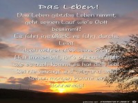 Das Leben nimmt das Leben gibt